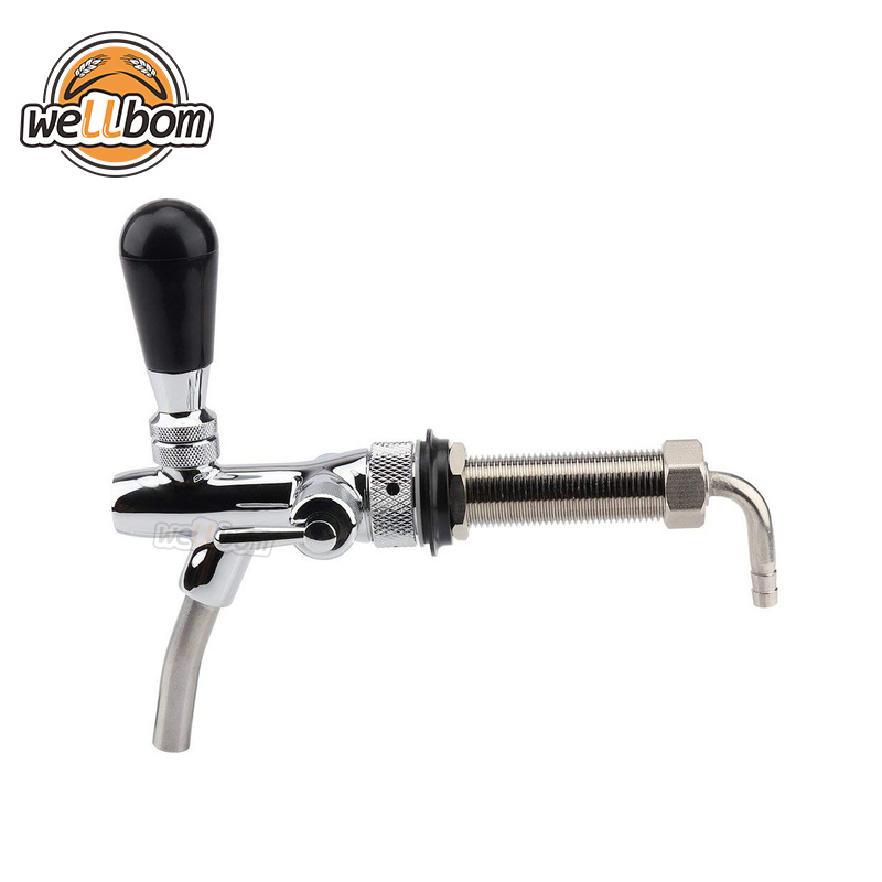 2018 Hot Adjustable Draft Beer Faucet Chrome Plating Flow Control Tap with 4 inch Shank Homebrew Draft Beer Tap,New Products : wellbom.com